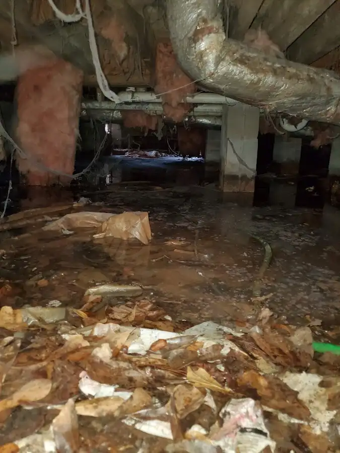 Crawl space flood assessment for Commercial Water Damage Restoration in Benson